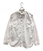 orSlowオアスロウ）の古着「ワークシャツ SLIM FIT WORK SHIRT(WHITE CHAMBRAY)（スリム フィット ワーク シャツ（ホワイト シャンブレー））」｜ホワイト