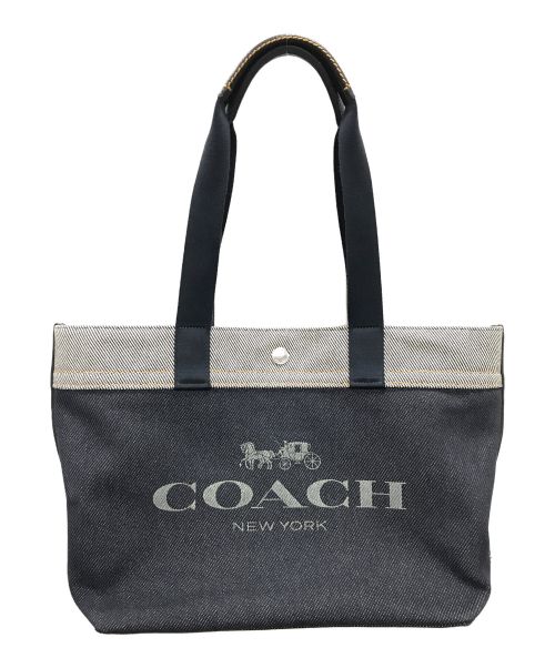 COACH（コーチ）COACH (コーチ) デニムキャンバストートバッグ ネイビー サイズ:実寸サイズをご確認ください。の古着・服飾アイテム