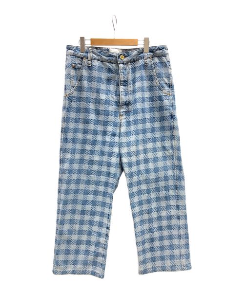 Ami Alexandre Mattiusi（アミ アレクサンドルマテュッシ）Ami Alexandre Mattiusi (アミ アレクサンドルマテュッシ) パンツ Checked ALEXFit Jeans(チェックドアレックスフィットジーンズ) ブルー サイズ:32の古着・服飾アイテム