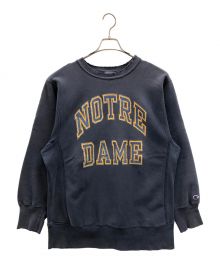 Champion REVERSE WEAVE（チャンピオン リバース ウィーブ）の古着「ヴィンテージスウェット NOTRE DAME（ノートル ダム）」｜ネイビー