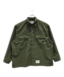 WTAPS（ダブルタップス）の古着「ナイロンシャツジャケット NYLON. RIPSTOPジャケット（ナイロン. リップストップ ジャケット）」｜オリーブ