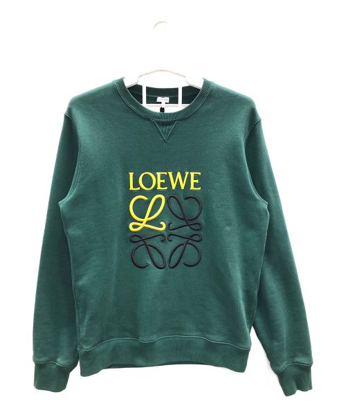 LOEWE（ロエベ）LOEWE (ロエベ) アナグラムレギュラーフィットスウェットシャツ グリーン サイズ:Mの古着・服飾アイテム