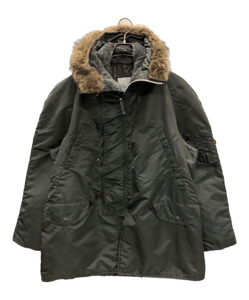 ALPHA INDUSTRIES（アルファインダストリーズ）ALPHA INDUSTRIES (アルファインダストリーズ) フライトジャケット N-3B（エヌ-3ビー）フライトジャケット カーキ サイズ:MEDIUMの古着・服飾アイテム