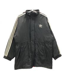 adidas（アディダス）の古着「ベンチコート」｜ブラック×レッド