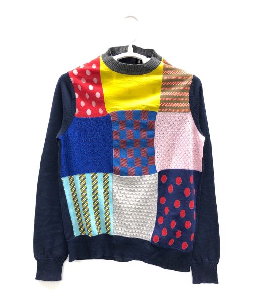 tricot COMME des GARCONS（トリココムデギャルソン）tricot COMME des GARCONS (トリココムデギャルソン) ニット ウール パッチワーク バックオープンクルーネック マルチカラー サイズ:実寸サイズにてご確認ください。の古着・服飾アイテム