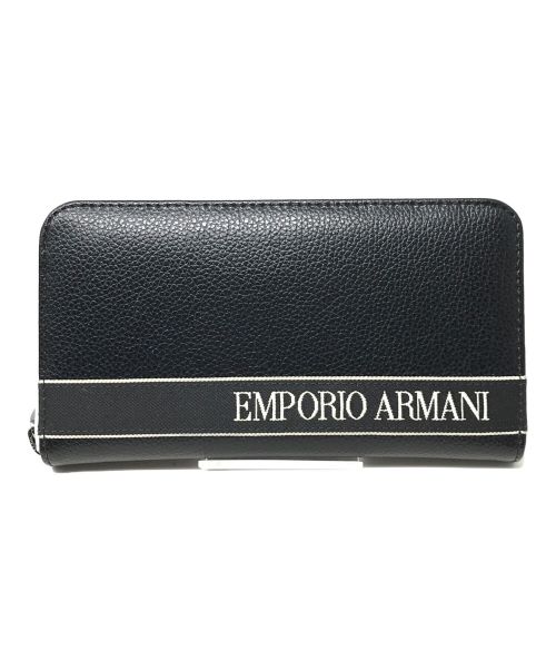 EMPORIO ARMANI（エンポリオアルマーニ）EMPORIO ARMANI (エンポリオアルマーニ) 長財布 ブラック サイズ:実寸サイズにてご確認ください。の古着・服飾アイテム