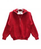 oldderby Knitwearオールドダービーニットウェア）の古着「ニットジャケット」｜レッド