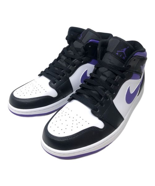 NIKE（ナイキ）NIKE (ナイキ) スニーカー AIR JORDAN 1 MID(エア ジョーダン 1 ミッド) ブラック×パープル サイズ:28.5cmの古着・服飾アイテム