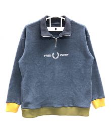 FRED PERRY（フレッドペリー）の古着「ハーフジップフリースプルオーバー」｜ネイビー