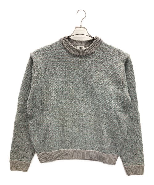 坩堝 RUTSUBO（ルツボ）坩堝 RUTSUBO (ルツボ) ニット クルーネックニット CLASSIC GONZ SWEATER（クラシック ゴンズ セーター） グレー サイズ:Mの古着・服飾アイテム