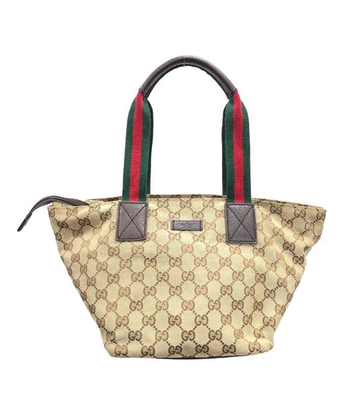 GUCCI（グッチ）GUCCI (グッチ) ハンドバッグ GG シェリーライン ベージュ サイズ:実寸サイズにてご確認ください。の古着・服飾アイテム