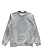 CarHarttカーハート）の古着「クルーネックスウェット Wip Chase Sweatshirt(ウィップチェイススウェットシャツ)」｜グレー