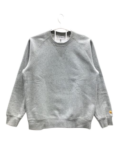 CarHartt（カーハート）CarHartt (カーハート) クルーネックスウェット Wip Chase Sweatshirt(ウィップチェイススウェットシャツ) グレー サイズ:Lの古着・服飾アイテム