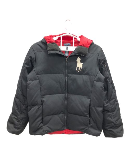 POLO RALPH LAUREN（ポロ・ラルフローレン）POLO RALPH LAUREN (ポロ・ラルフローレン) ダウンジャケット ブラック×レッド サイズ:XLの古着・服飾アイテム