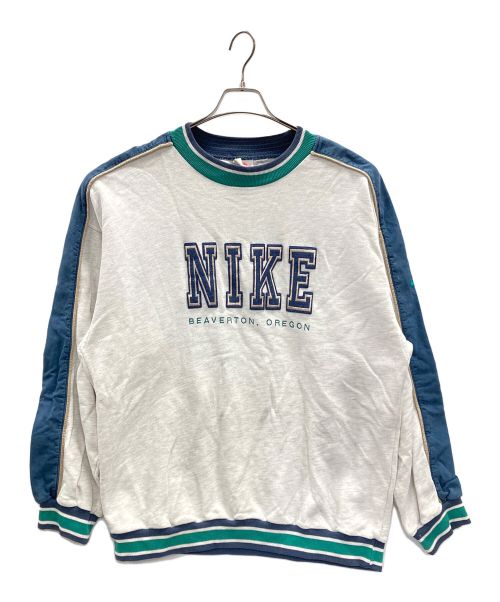 NIKE（ナイキ）NIKE (ナイキ) 90S 銀タグヴィンテージスウェット グレー×ネイビー サイズ:Lの古着・服飾アイテム