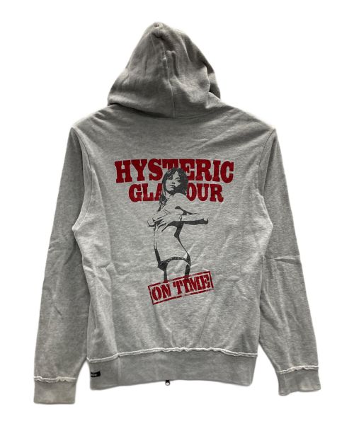 Hysteric Glamour（ヒステリックグラマー）Hysteric Glamour (ヒステリックグラマー) ジップパーカー グレー サイズ:Mの古着・服飾アイテム