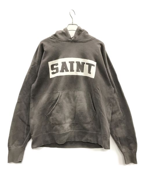 SAINT MICHAEL（セントマイケル）SAINT MICHAEL (セントマイケル) プルオーバーパーカー HOODIE SPINNER（フーディー スピナー） グレー サイズ:XLの古着・服飾アイテム