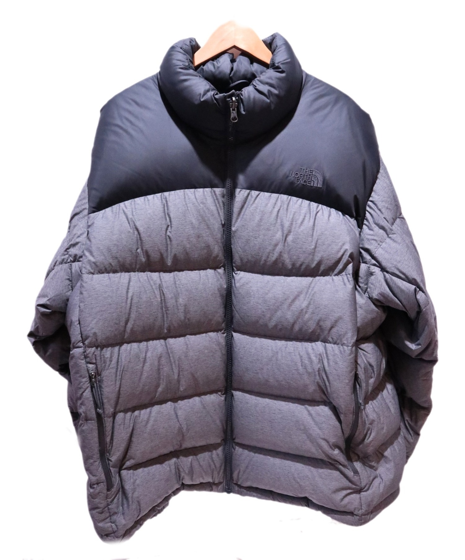 中古 古着通販 The North Face ザノースフェイス ヌプシダウンジャケット グレー ブラック サイズ Xl 海外限定モデル ブランド 古着通販 トレファク公式 Trefac Fashion