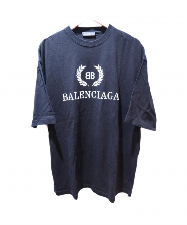 BALENCIAGA (バレンシアガ) BBロゴプリントTシャツ-
