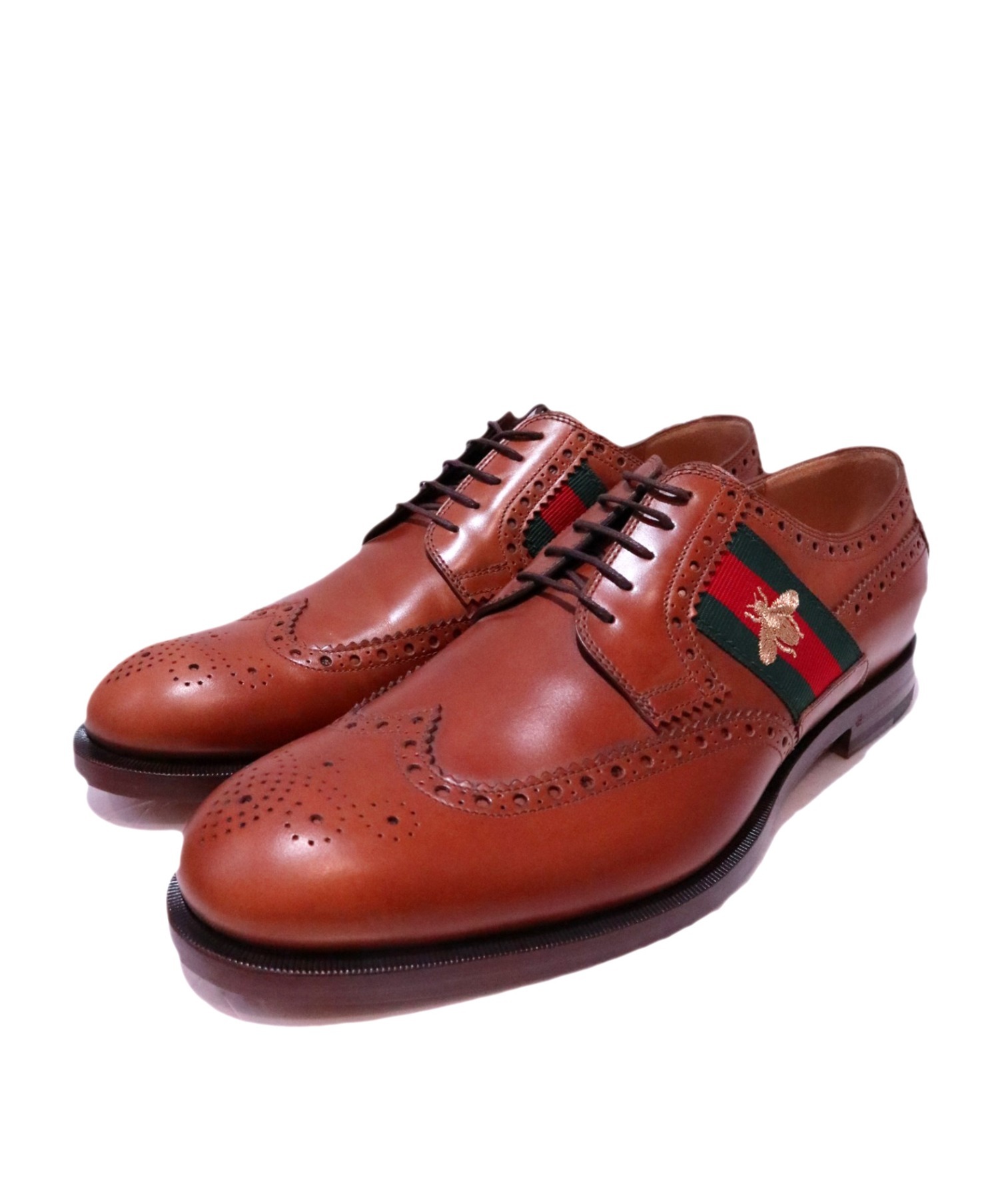 GUCCI LEATHER WING TIP SHOES MADE IN ITALY/グッチレザーウィング