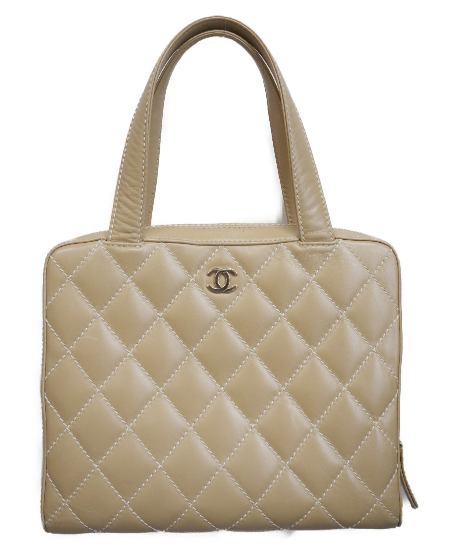 中古 古着通販 Chanel シャネル ワイルドステッチハンドバッグ ベージュ A ブランド 古着通販 トレファク公式 Trefac Fashion