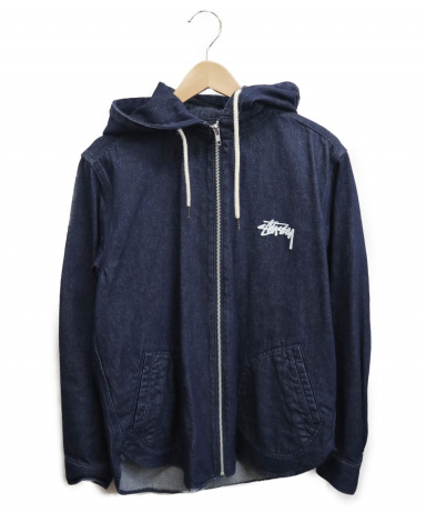 【中古・古着通販】stussy (ステューシー) デニムジップパーカー