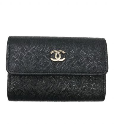 【中古・古着通販】CHANEL (シャネル) キャビアスキン4連キー