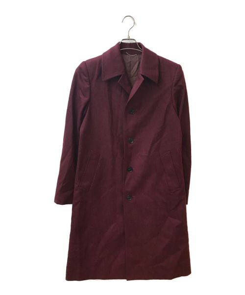 JOHN LAWRENCE SULLIVAN（ジョンローレンスサリバン）JOHN LAWRENCE SULLIVAN (ジョンローレンスサリバン)  FLANNEL BAL COLLAR COAT  レッド サイズ:44の古着・服飾アイテム