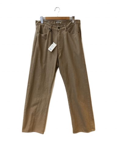 中古】オーラリー AURALEE 22AW コットンオイルドキャンバスパンツ cotton oiled canvas pants ハイウエスト  ジップフライ