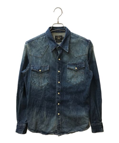 中古・古着通販】RRL (ダブルアールエル) ウエスタンデニムシャツ