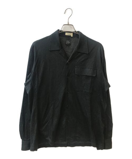 Yohji Yamamoto COSTUME D'HOMME（ヨウジヤマモトコスチュームドオム）Yohji Yamamoto COSTUME D'HOMME (ヨウジヤマモトコスチュームドオム) INDUSTYLE TOKYO (インダスタイル トーキョー) オープンカラーメッシュラミーシャツ ブラック サイズ:Mの古着・服飾アイテム