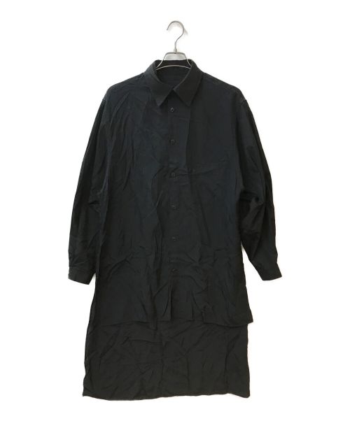 Yohji Yamamoto pour homme（ヨウジヤマモト プールオム）Yohji Yamamoto pour homme (ヨウジヤマモト プールオム) Cupro Staff Shirt ブラック サイズ:表記なしの古着・服飾アイテム