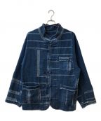 Porter Classicポータークラシック）の古着「AFRICAN COTTON CHINESE JACKET」｜ブルー