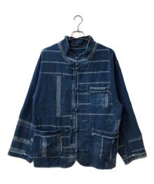 Porter Classic（ポータークラシック）の古着「AFRICAN COTTON CHINESE JACKET」｜ブルー