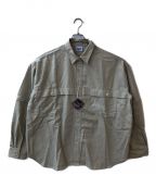 KEBOZケボズ）の古着「KEBOZ CONVERTIBLE NEL SHIRT "Beige"」｜ベージュ