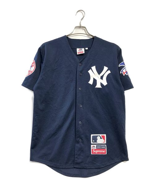 Majestic（マジェスティック）Majestic (マジェスティック) Supreme (シュプリーム) 15SS New York Yankees Majestic Baseball Jersey ネイビー サイズ:Ｓの古着・服飾アイテム