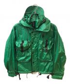 BURBERRYバーバリー）の古着「Packaway Hood Showerproof Jacket With Gilet,」｜グリーン