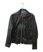 Schott×SOPH.ショット×ソフネット）の古着「シープスキンレザーシングルライダースジャケット(LEATHER BLOUSON)」｜ブラック