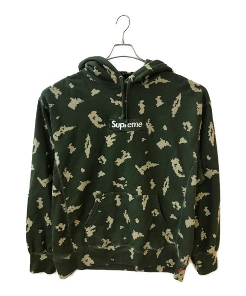 SUPREME（シュプリーム）SUPREME (シュプリーム) BOX LOGO HOODED SWEATSHIRT グリーン（カモ柄） サイズ:XLの古着・服飾アイテム