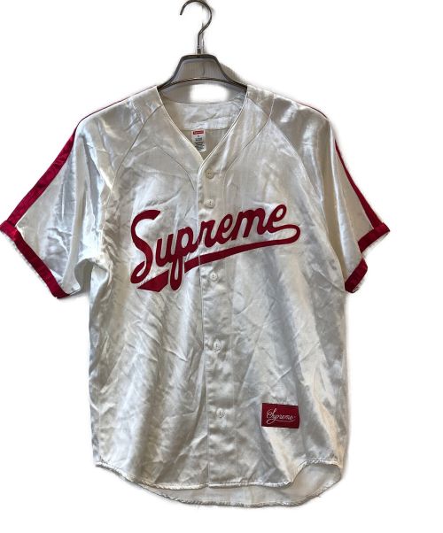 SUPREME（シュプリーム）Supreme (シュプリーム) Satin Baseball Jersey ホワイト サイズ:Sの古着・服飾アイテム