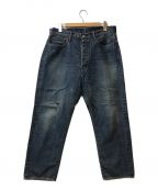 A.PRESSEアプレッセ）の古着「Washed Denim Wide Pants」｜インディゴ