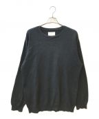 nanamicaナナミカ）の古着「7G Crew Neck Sweater」｜ブラック