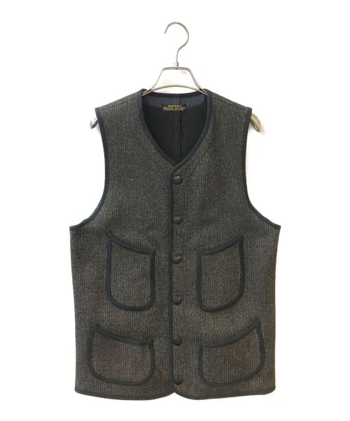 BROWN'S BEACH JACKET（ブラウンズビーチジャケット）BROWN'S BEACH JACKET (ブラウンズビーチジャケット) LOW NECK VEST ブラウン サイズ:Ⅿの古着・服飾アイテム