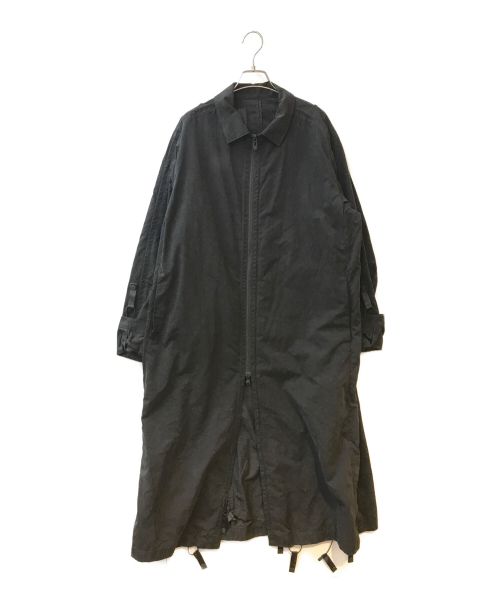 WHITE MOUNTAINEERING（ホワイトマウンテ二アニング）WHITE MOUNTAINEERING (ホワイトマウンテ二アニング) DRAWSTRING SHIRRING LONG COAT ブラック サイズ:1の古着・服飾アイテム