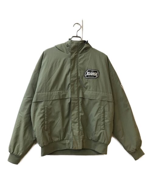 X-LARGE（エクストララージ）X-LARGE (エクストララージ) NYLON PUFFER JACKET グリーン サイズ:XLの古着・服飾アイテム