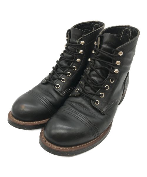 RED WING（レッドウィング）RED WING (レッドウィング) IRON RANGE BLACK Harness Leather ブラック サイズ:25.5㎝の古着・服飾アイテム