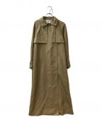 AMeLIEアメリ）の古着「MINIMAL FLARE LONG TRENCH COAT」｜ベージュ