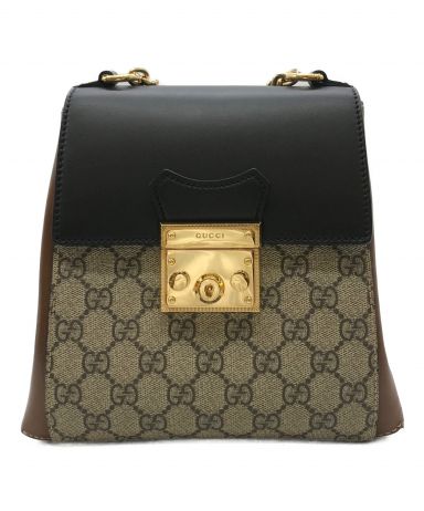 [中古]GUCCI(グッチ)のレディース バッグ GGスプリーム パドロック リュックサック