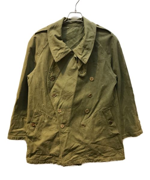 French Army（フランス軍）French Army (フランス軍) M-38 Double Breasted Motorcycle Jacket グリーン サイズ:2の古着・服飾アイテム