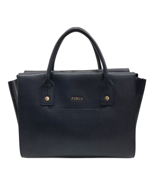 FURLA（フルラ）FURLA (フルラ) ハンドバッグ ネイビーの古着・服飾アイテム